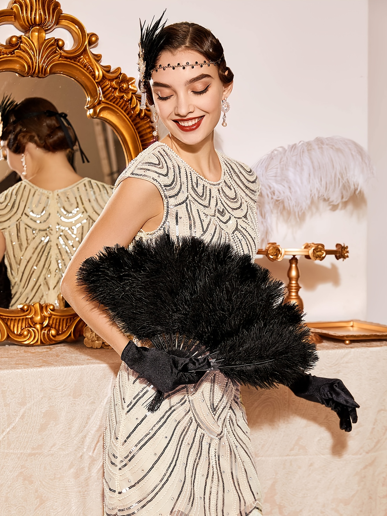 20s beaded flapper dress 20s Beaded and Fringed Flapper Dress