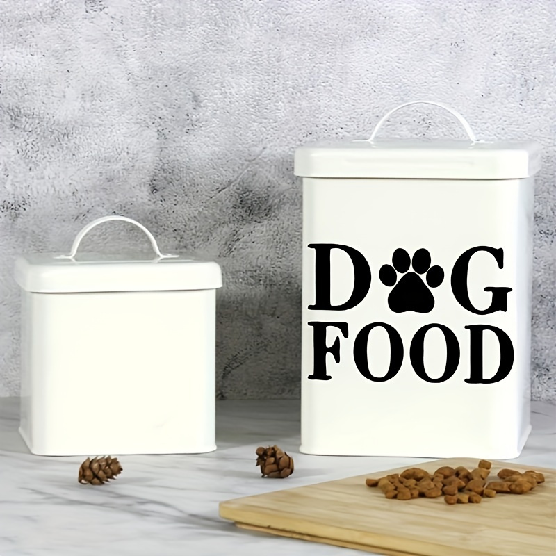 

Food Vinyl Wall Sticker, Graphic Self-adhesive Polyvinyl Chloride Decal, Single Use, Detachable, Rectangle Shape For Dog Food Storage Container Decoration - Waterproof Pvc Pet Food Bin Label