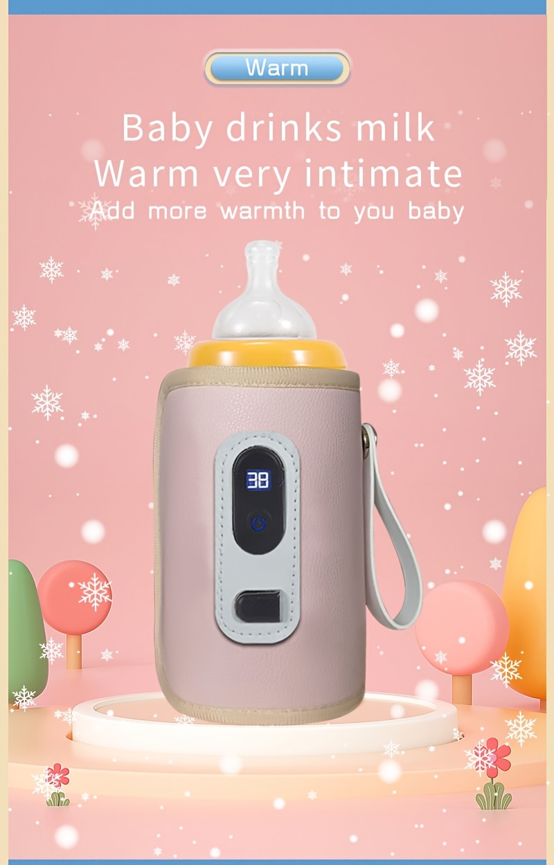 Electronic Intelligent Digital Display Insulation Device, Bottle Insulation Cover Can Keep Warm And Heat, Suitable for Various Bottles, Portable Bottle Warmer (USB Plug-In Version)