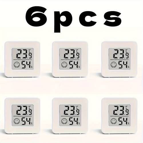 6 hygrometer thermometer indoor outdoor thermometer and humidity gauge with display temperature and humidity monitor suitable for home plastic housing with