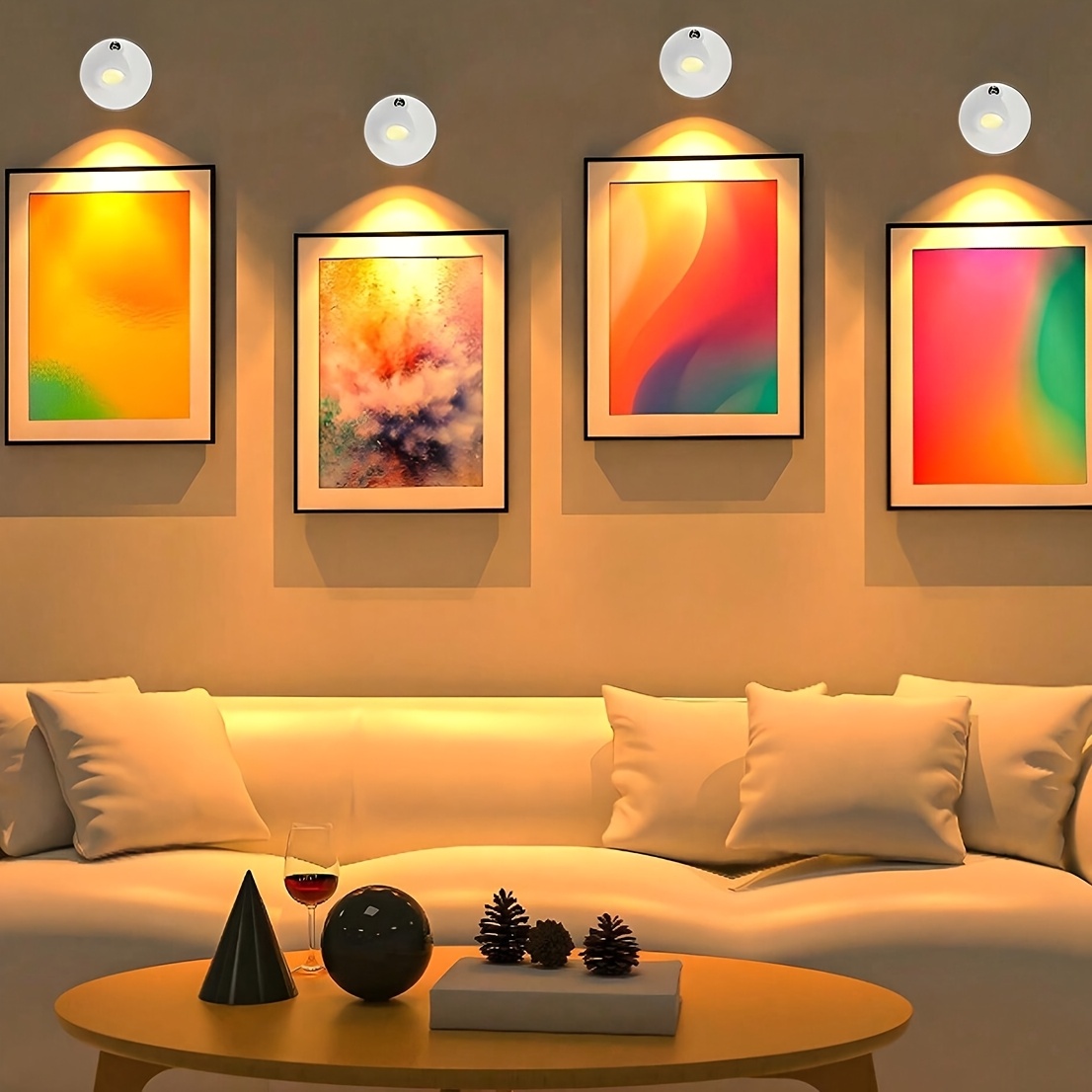 Wireless Spotlight Indoor with Three-Color Light for Display