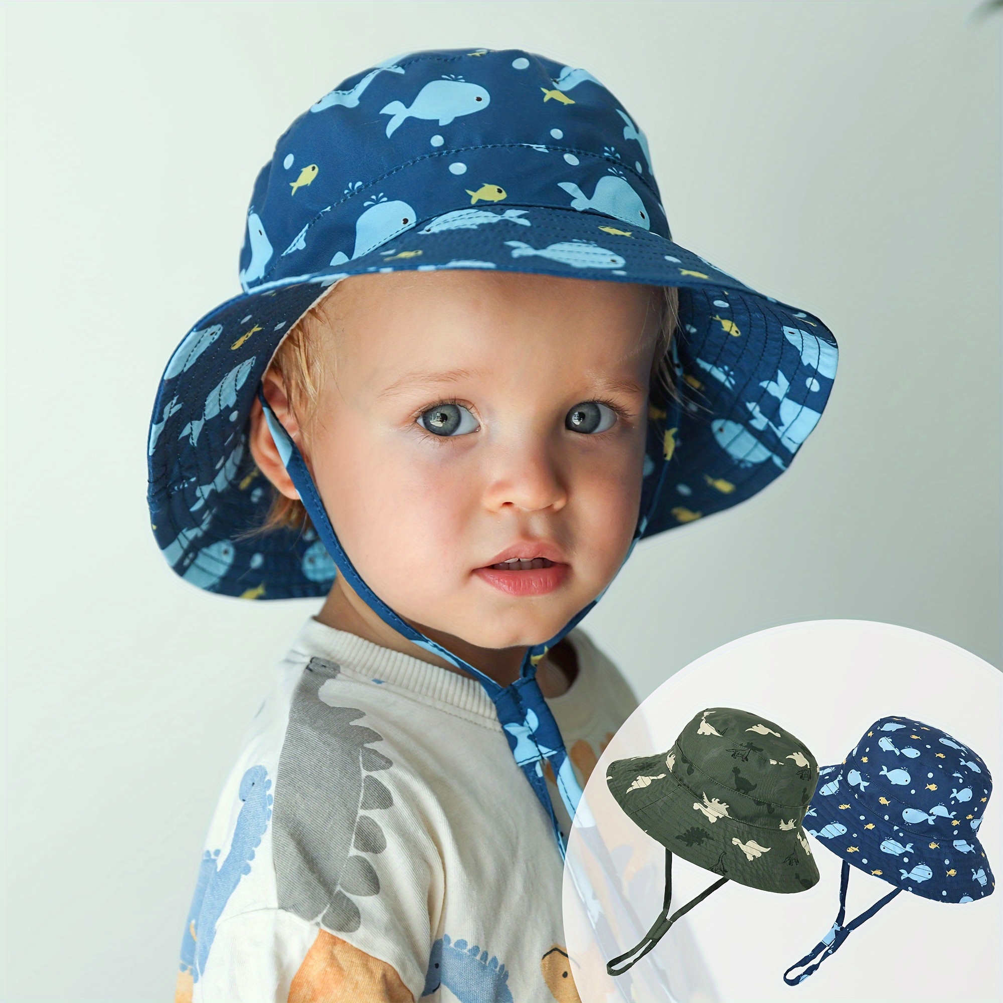 Summer Baby Boys Girls Sunhat Cartoon Animal Print Bucket Hat For Kids  Toddler 