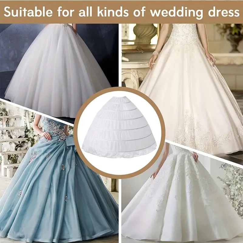 романтичная свадебная пышная юбка из полиэстера с кринолином и стальными кольцами для свадебных, подружек невесты, вечеринок, регулируемой талией и кружевным подолом, детали 1