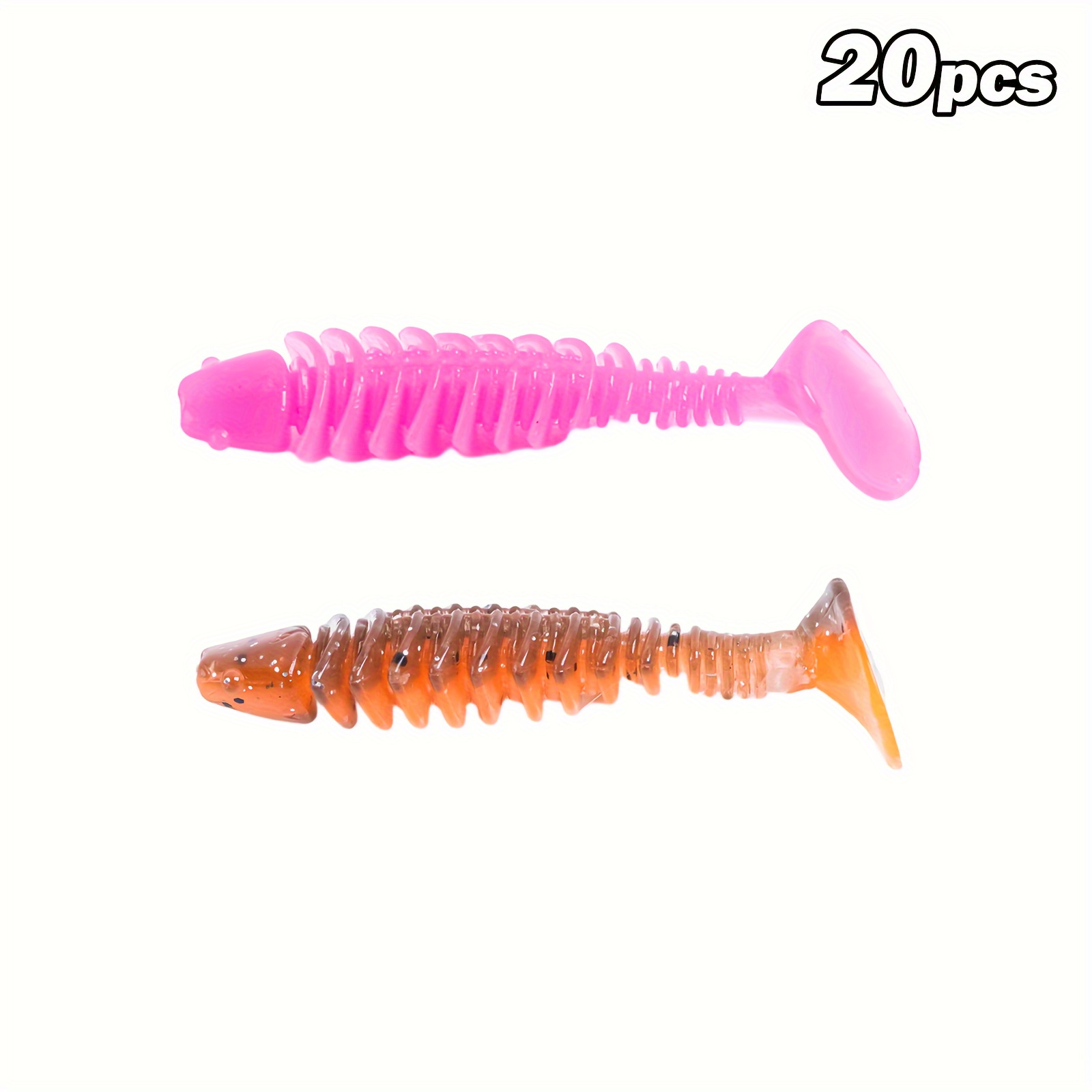 20pcs Paddle Tail Fishing Swimbaits, Soft Fishing Lures For Freshwater  Saltwater, Bionic Fishing Lures For Trout Crappie Bass