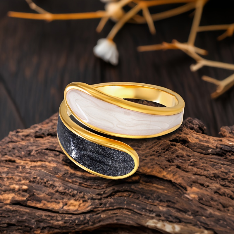 4 יחידות טבעות דקורטיביות לנתיות טבעות, מורשות נסיעות דקורטיביות ידיים, עיצוב טבעת פתוחה מתכוונן