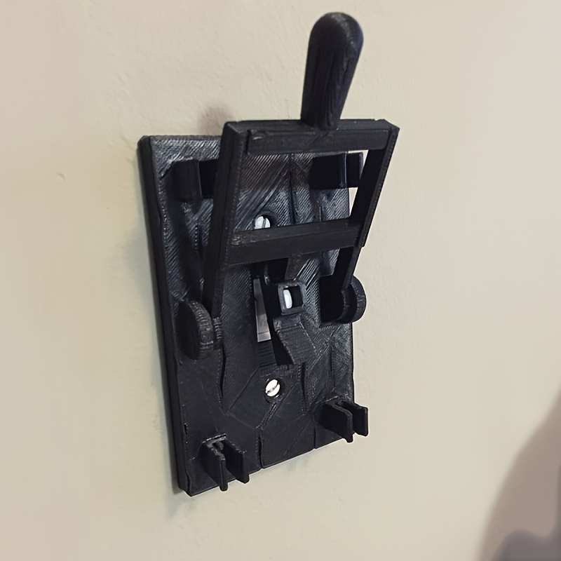 

1pc Flip- Switch Plate Cover, Plastic, No Electricity Required, With Scary Movie Prop For Light Switch Decoration