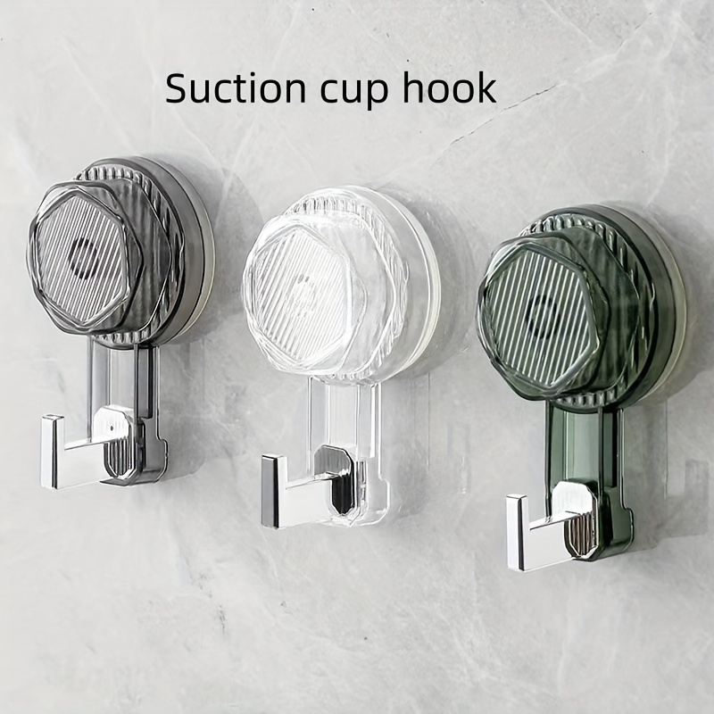 

1pc Strong Suction Cup Hook, Behind The Door Punch Free Wall Hook, No Trace Adhesive Wall Hook, Bathroom Towel Hook, Hanging Clothes Hook