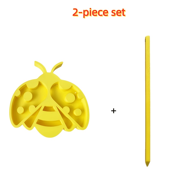 E-shop 【3D】 [3D] 2er Set Bienendruckbecher Garten Dekoration Erdspieß, Niedlicher und Kreativer Bienenförmiger Garten Erdspieß, Wasserspeicherfähig