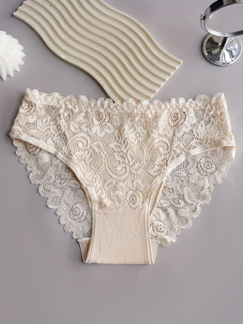 4pcs womens floral lace jockstrap underwear breathable comfortable briefs with contrast lace detailing sexy elegant design for casual attire everyday underwear floral lace detailing smooth texture fabric Product details 33