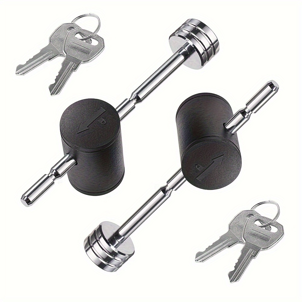 

Trailer Tongue Coupler Lock Adjustable Trailer Coupler Pin Lock Keyed Alike 2 Pack Dia 1/4 Inch 3 Inch Effectice Length Fit 1 Inch To 3 Inch Latch-type Coupler For Towing Truck Rv Car Trailer