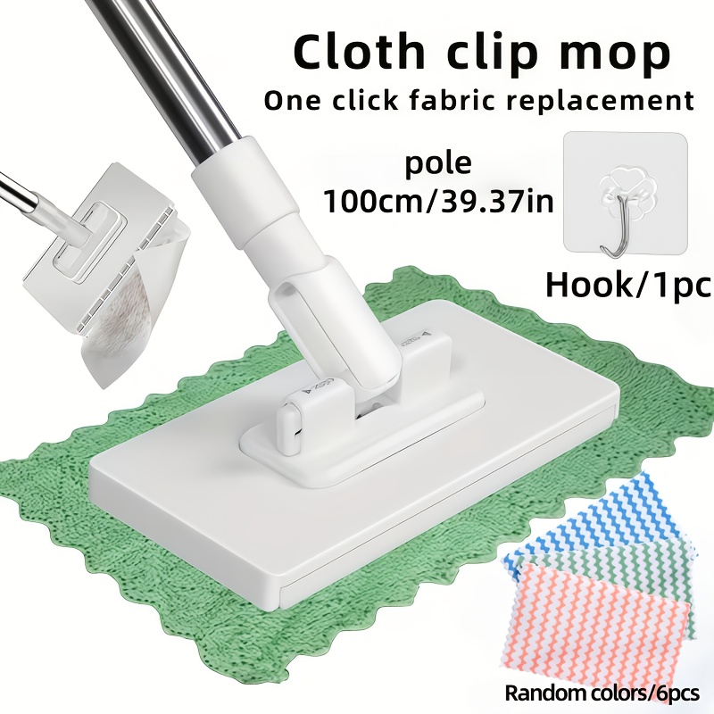 TEMU 18pcs/8pcs Mop Set, Household Electrostatic Dust Removal Mop, Mop Pad Replacement, Space- Design, Compatible With Standard Pads, Suitable For
