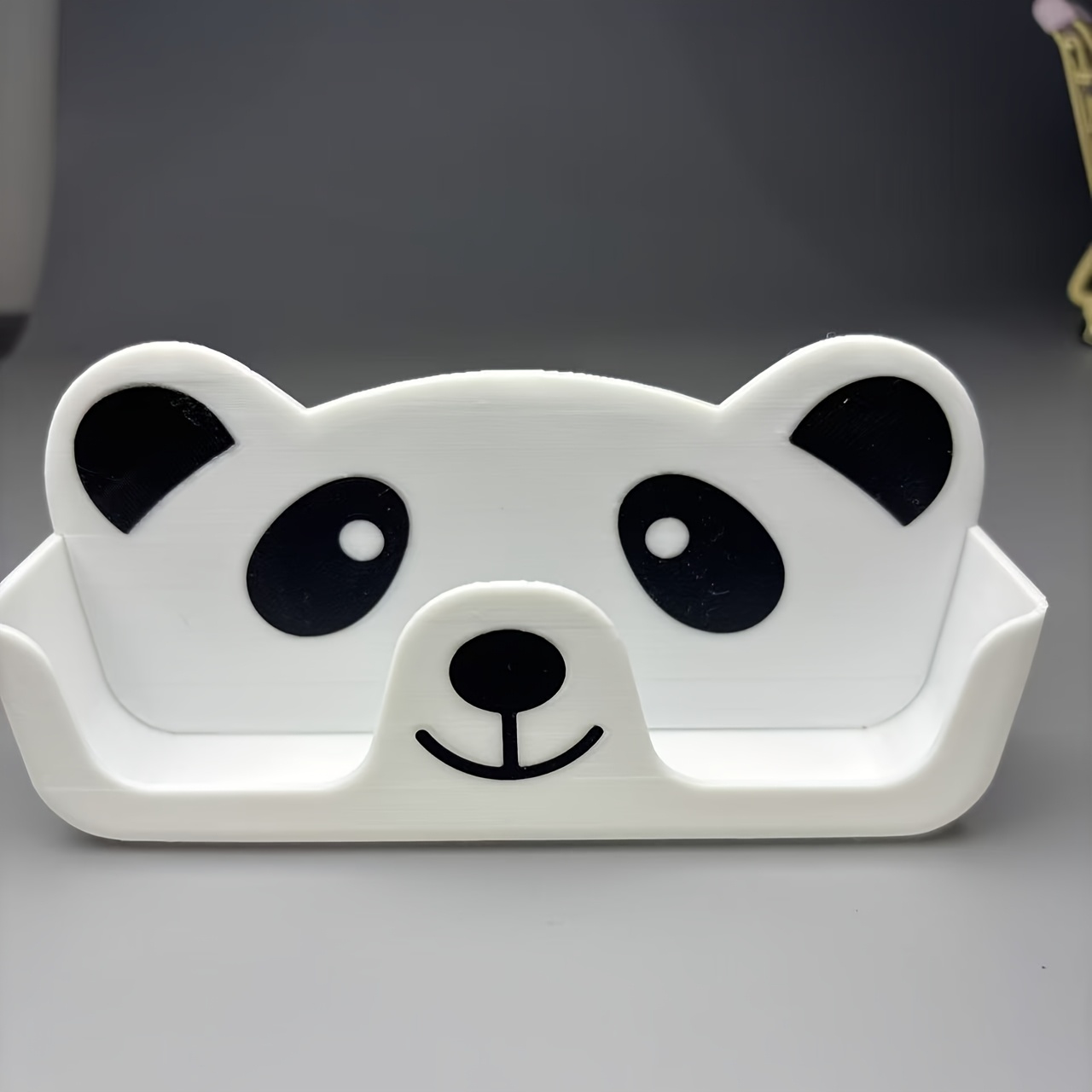 TEMU Cute Panda-shaped Eyeglass Storage Stand, 3d Printed Desktop Fashion Glasses Holder, Fun Face Cartoon Eyeglass Stand, Stylish Bedroom Desk