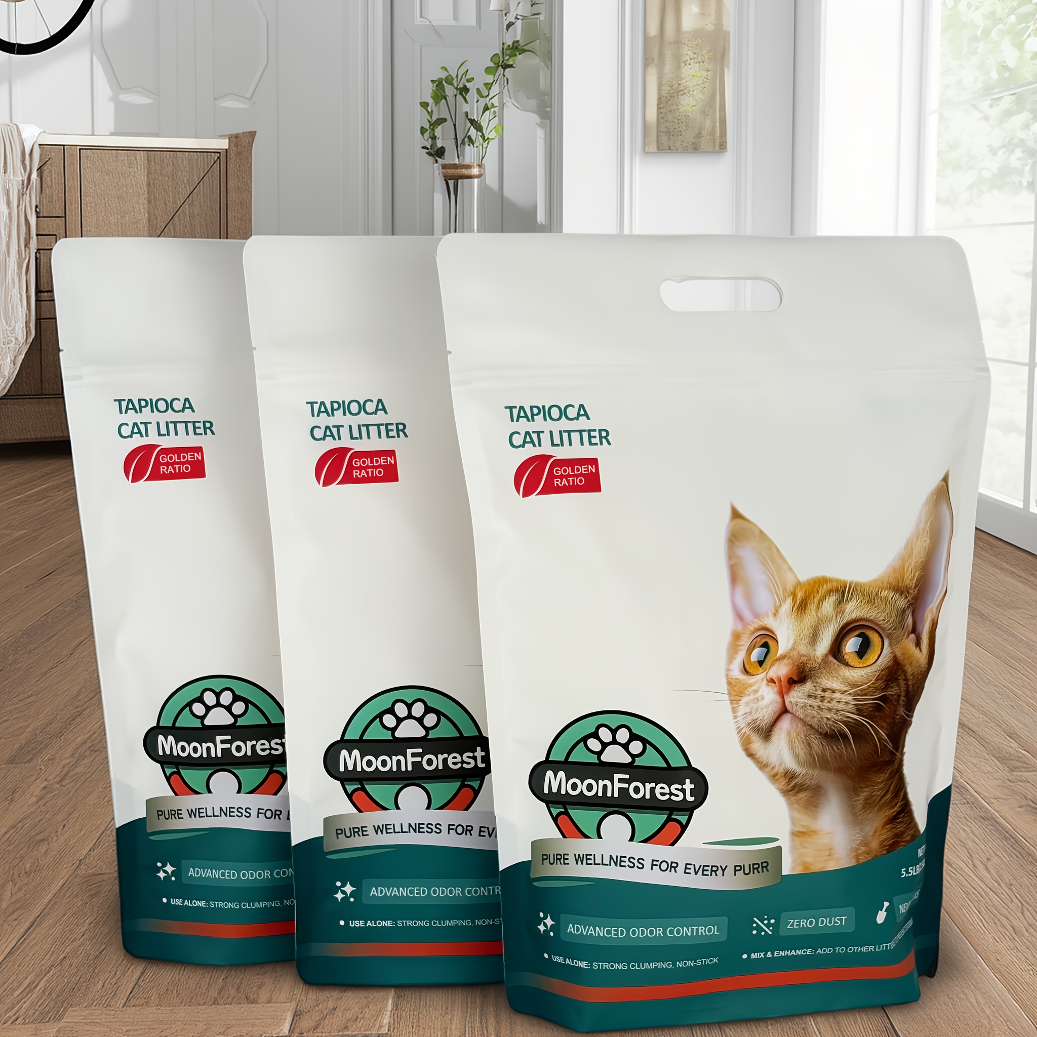 Temu – TEMU Cat Litter, 1pack/3pack/4pack, 5.5lb/16.5lb/22lb, Kitty Litter, Quick Clumping , Kitten Litter, Boxes Cat Litter, A Ideal Partner For Automatic