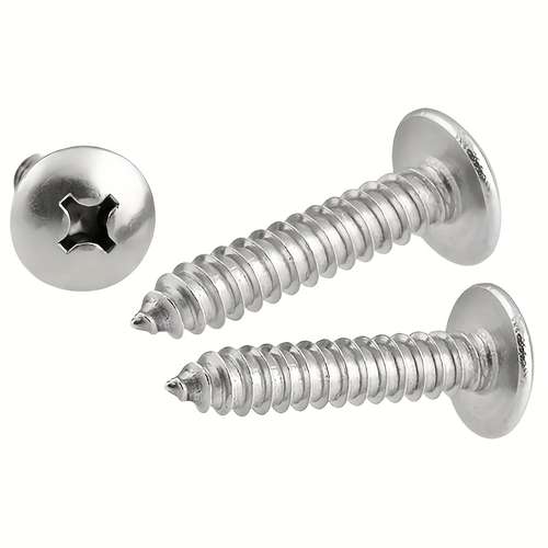 QuarkMRO 304 Stainless Steel Phillips Pan Head Self-Tapping Screws – M1.2 To M5, Flat Point, Metric