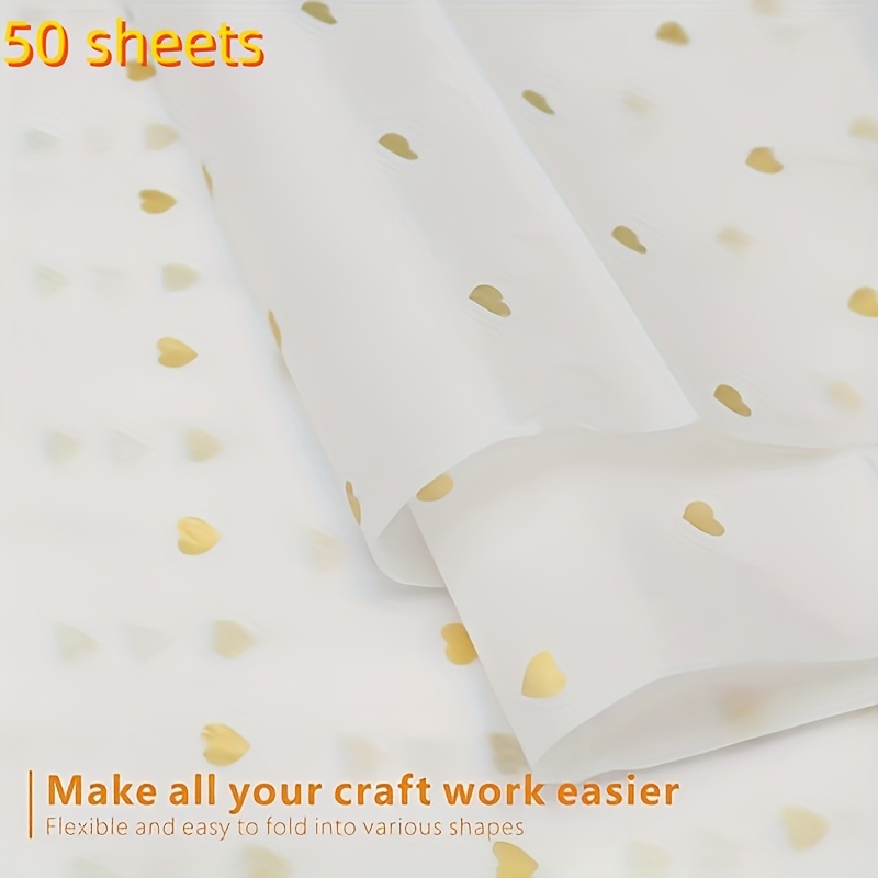 50-pack Wrapping Paper, 14x20 Inches, Transparent Thin Paper For Valentine's Day, Birthdays, Spring Weddings, Bouquet & Gift Packaging, Plain Material