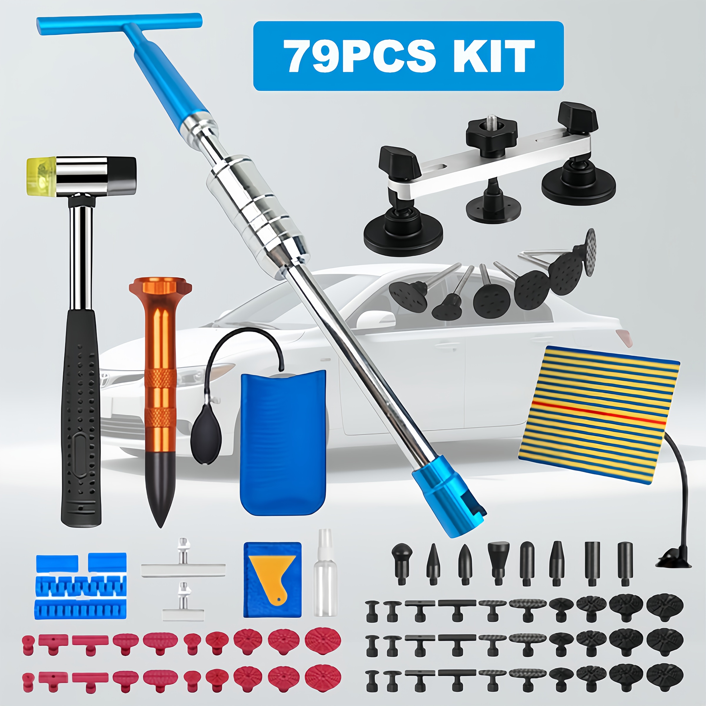 Kit Riparazione Ammaccature GS - Con Luce LED E Supporto Regolabile, Per Ritocco Auto Senza Vernice - Foto 4