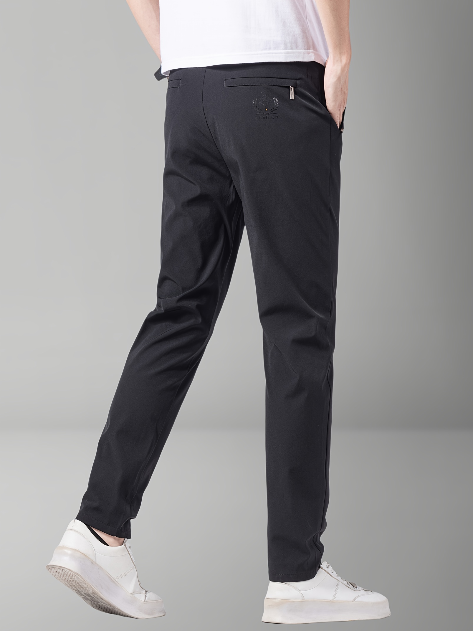 mens summer sports pants gray drawstring waist zippered pockets casual outdoor athletic wear for tennis golf casual athletic wear casual sportswear polyamide fabric details 18