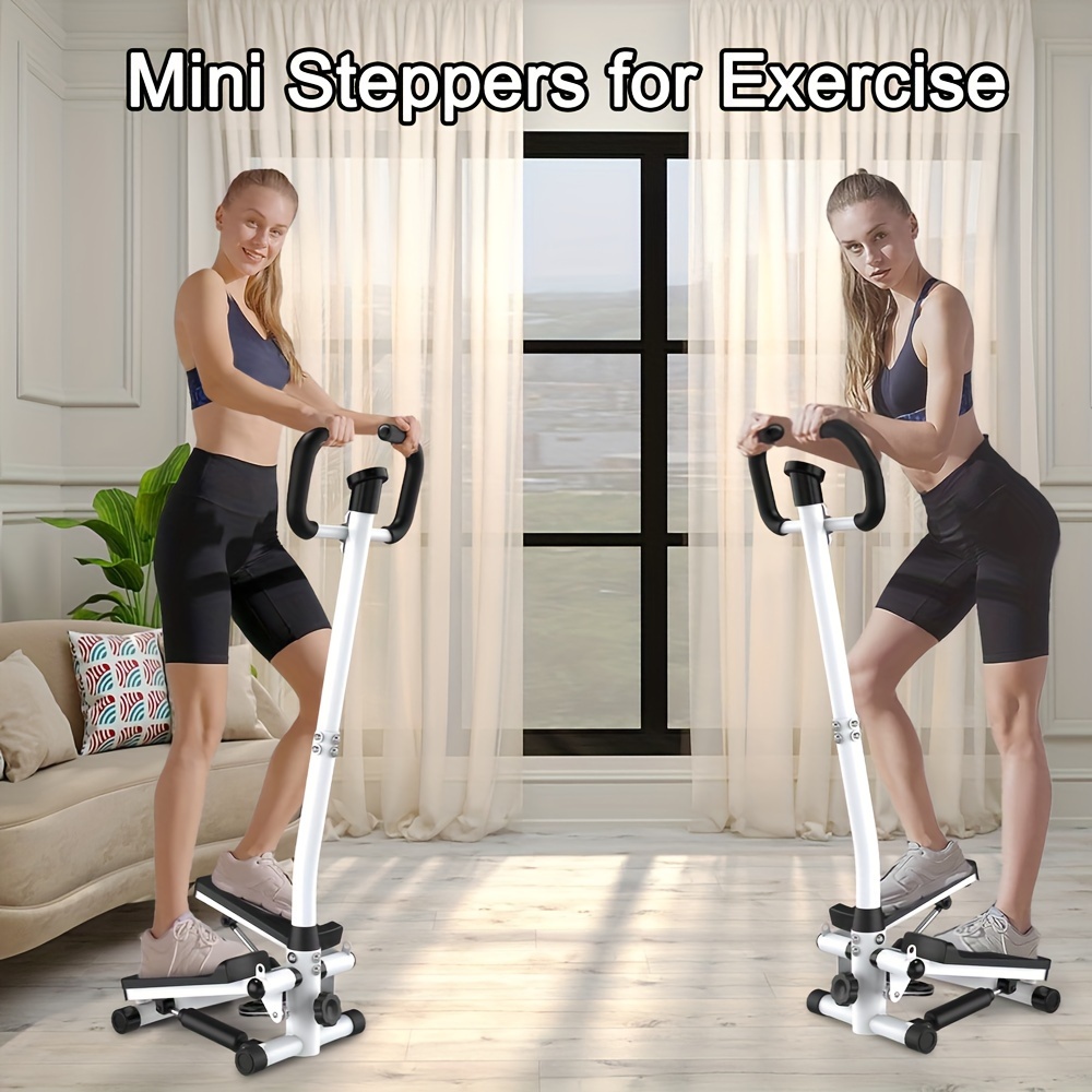 

Armrest Mini Stepper For Home Exercise, With A Load Capacity Of 300lbs, Full Body Aerobic Exercise Equipment, Hydraulic Fitness Stepper With Lcd Display (black+white)