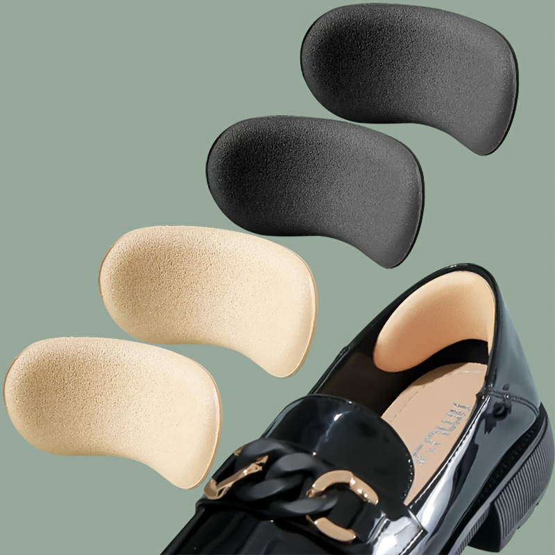 photo de l'article Lot de 8 coussinets de talon pour chaussures, patchs de talon invisibles auto-adhésifs, patchs de réparation de talon, coussinets de talon -ampoules, inserts de talon en éponge antidérapants et -chute, réducteurs de pointure, coussinets de talon antidérapants, coussins de talon, adaptés aux