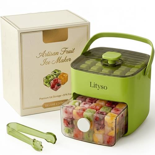 double layer 48 cube of ice mold large capacity double layer 48 food grade plastic ice storage tray suitable for refrigerators kitchen essentials