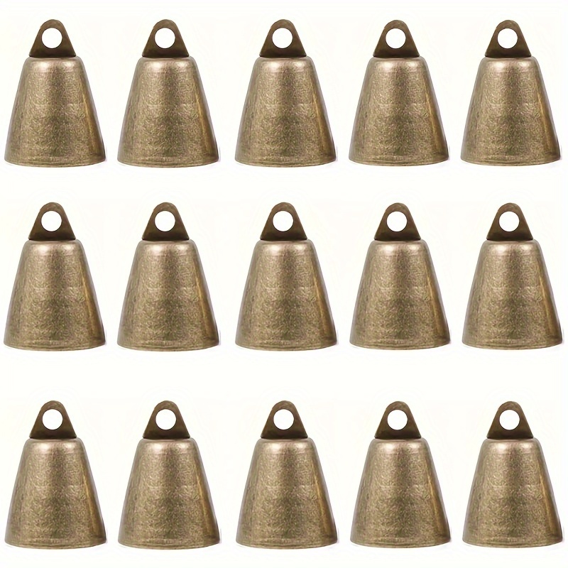 

15/30pcs, Vintage Bronze Christmas Bell Ornaments, Rustic Wind Chimes, Suitable For Weddings, Diwali, Engagements, Easter, Christmas - Hanging Farmhouse Decoration, For Electricity