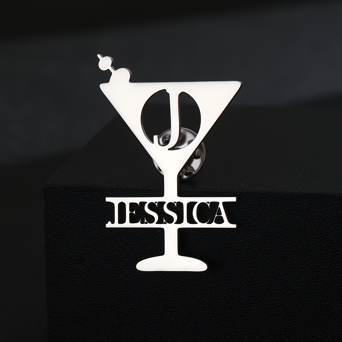 TEMU Spille con logo personalizzato per un bar a tema vino con personalizzato, adatte sia per che per donne, realizzate in acciaio inossidabile, come