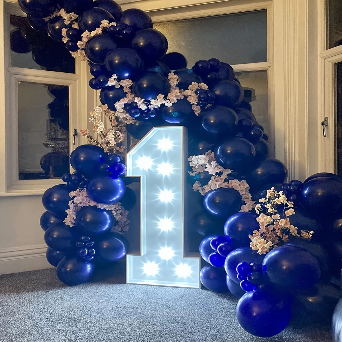 Navy Blue Number 1 Balloon - 40 Inch Large Foil Helium Balloon For Birthdays & Graduation