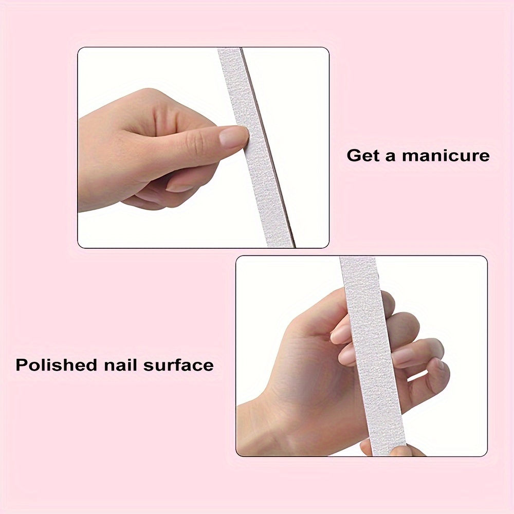 13pcs Washable Single-Sided Grey Sandpaper Nail File Set