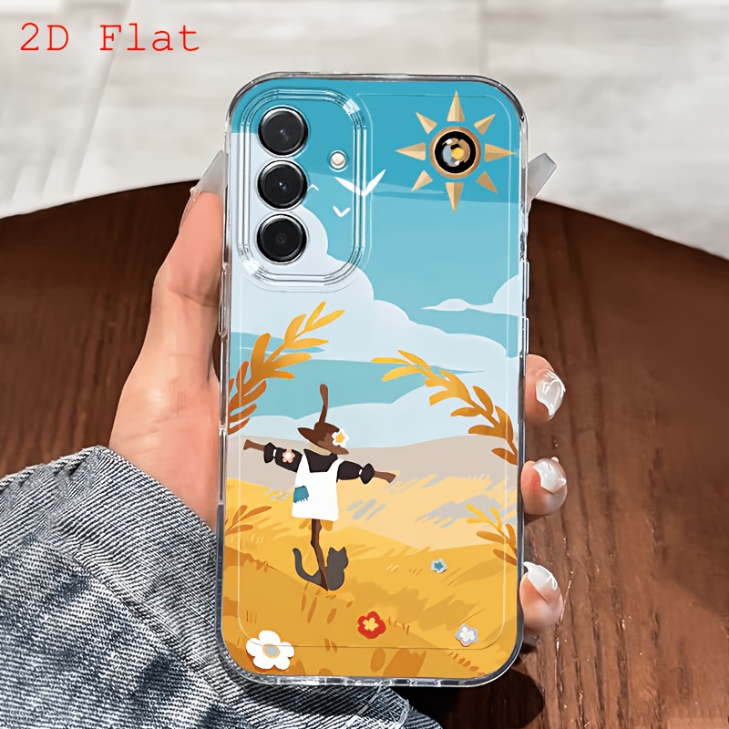 TEMU Phone Case: 2d Flat Field Phone Case, Suitable For Galaxy A02 A03s A04 A05s A06 A13 A14 A15 A16 5g A21s A22 A23 A24 A25 A26 A32 A34 A35 A36 A50