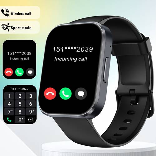 smart watch for wireless calling answering making rejecting calls 1 91 inch full screen multiple sports music clock sleep weather high resolution screen usb charging daily