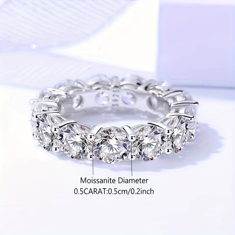 925 pure silvery plated with 18k gold   moissanite ring set       anniversary engagement gift details 1