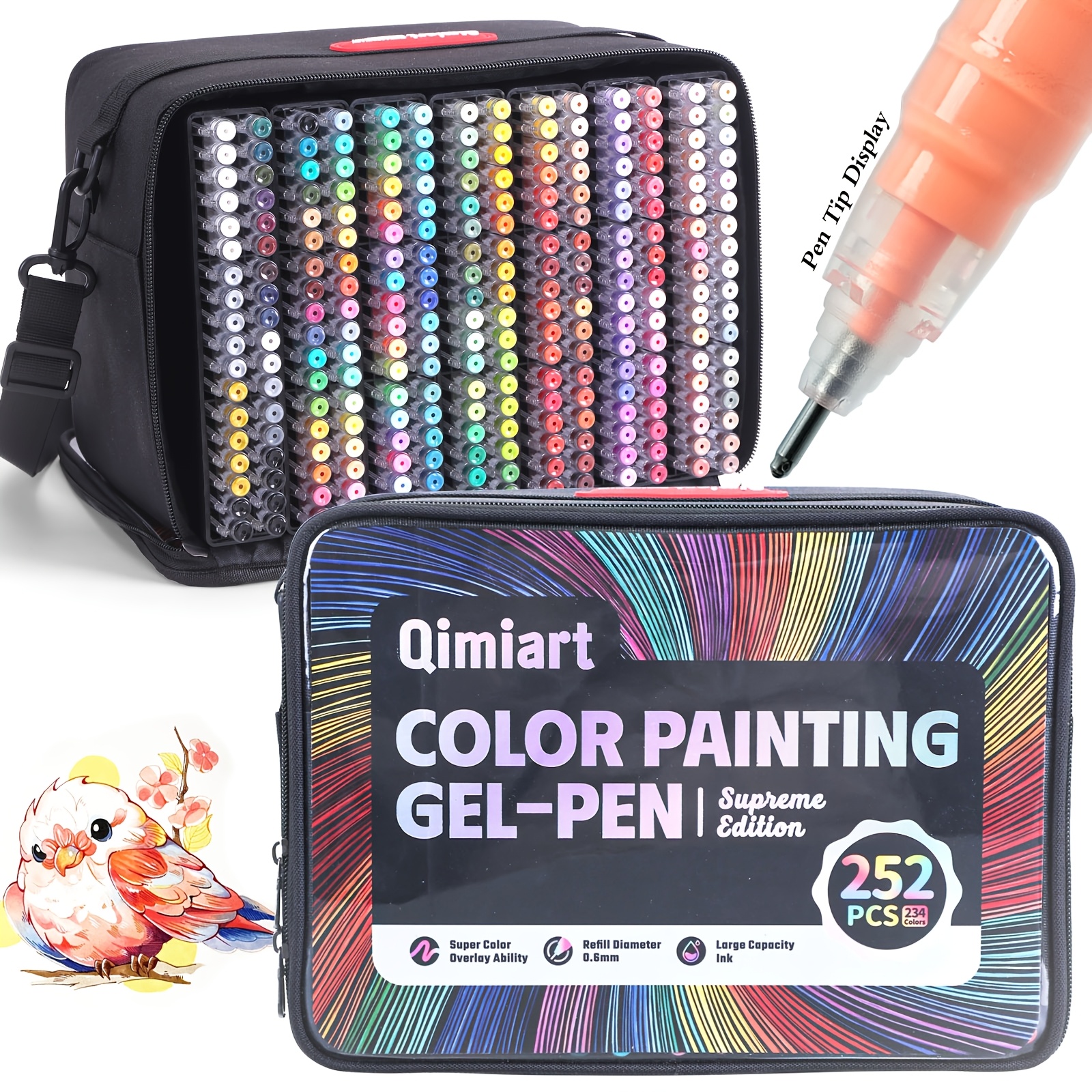 LANGUO 252-Color Gel Pen Set for Journaling and Drawing