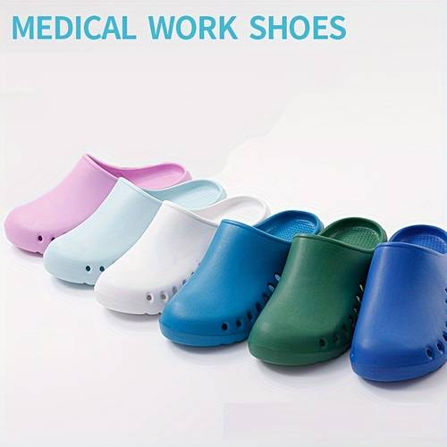 shoes wear resistant soft sole closed toe shoes for nurses monitoring and solid color eva breathable and lightweight clogs women shoes