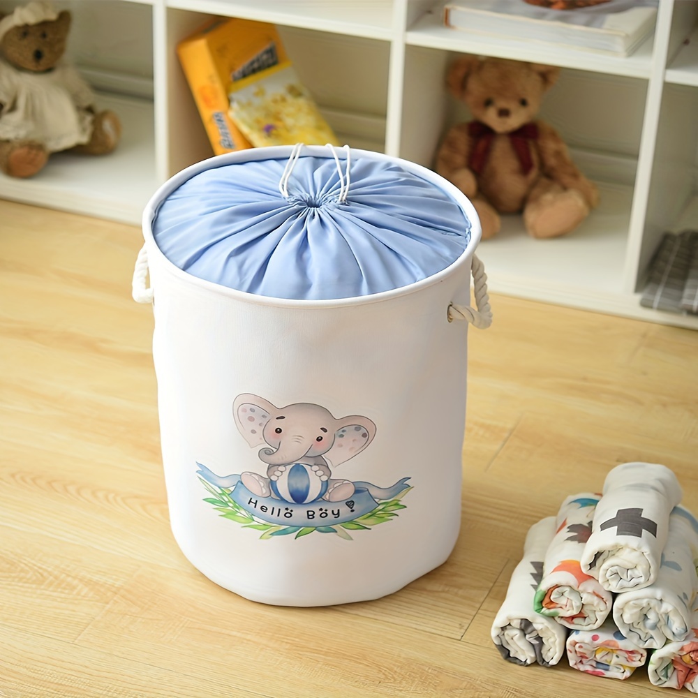 

Laundry Hamper, Laundry Basket With Handles, Large Blanket Basket For Living Room, Canvas Decorative Storage For Clothes