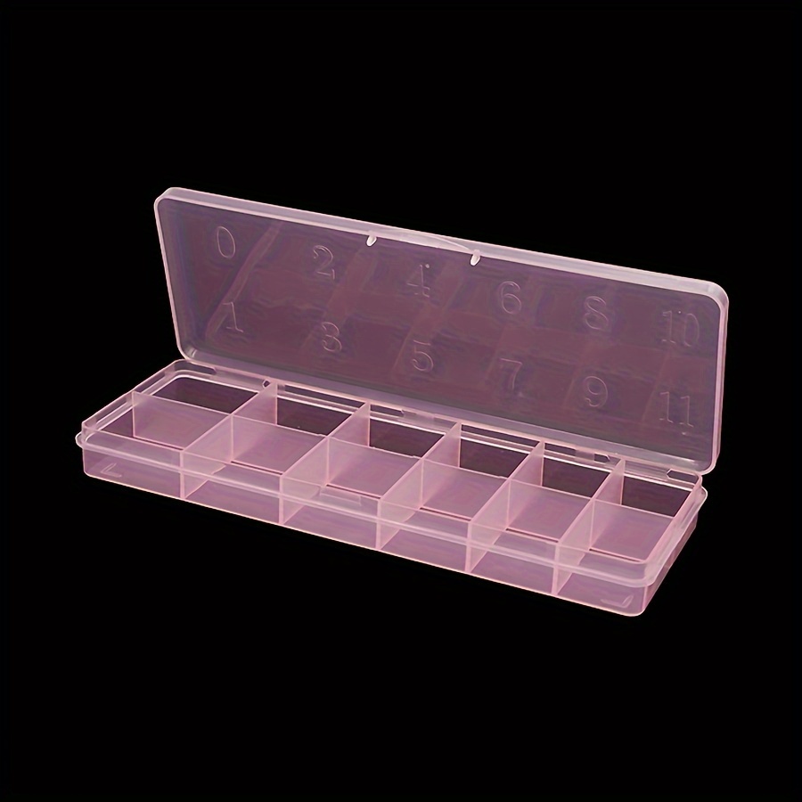 12-grid For Nail Tip Storage Box, Organizer For Nail Art Jewelry Rhinestones, Craft Supplies