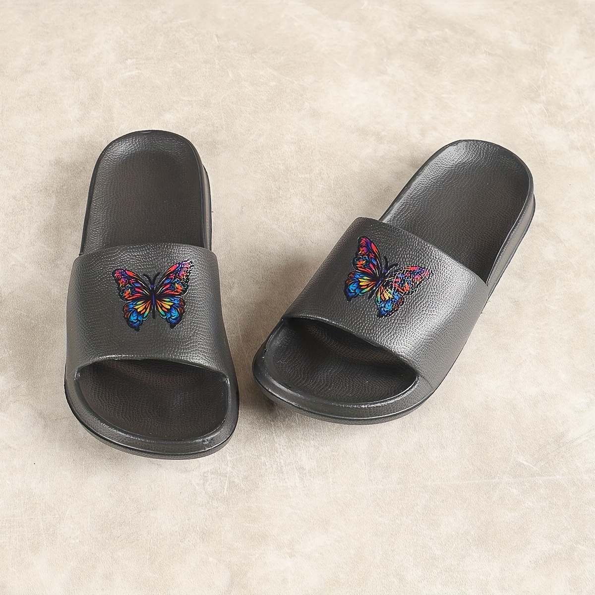 womens summer eva slide sandals with vibrant   print lightweight durable and comfortable thick sole for indoor outdoor wear casual slip   indoor footwear vibrant sandals eva material Product details 6