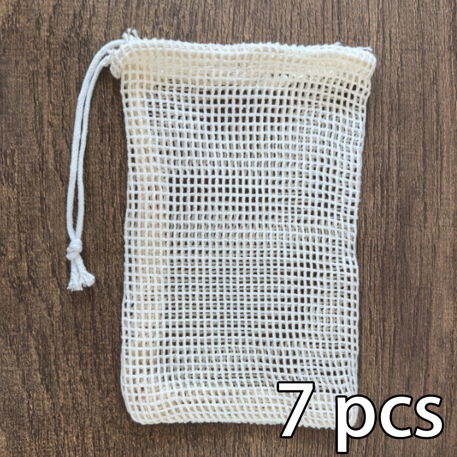 TEMU Sac à savon avec filet , sac à savon de bain réutilisable avec poche à mousse à cordon de serrage