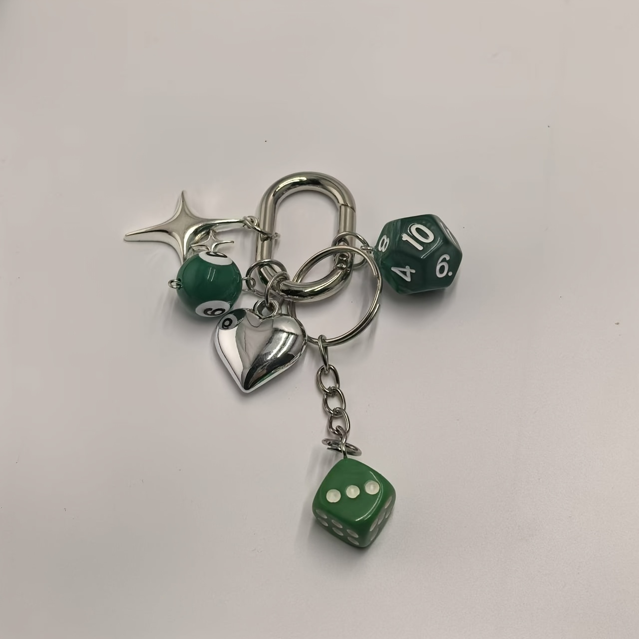 12-sided Special-shaped Dice Bag Hanging Multi- Fortune Dice Keychain Pendant Sieve Key Chain Satchel Ornament
