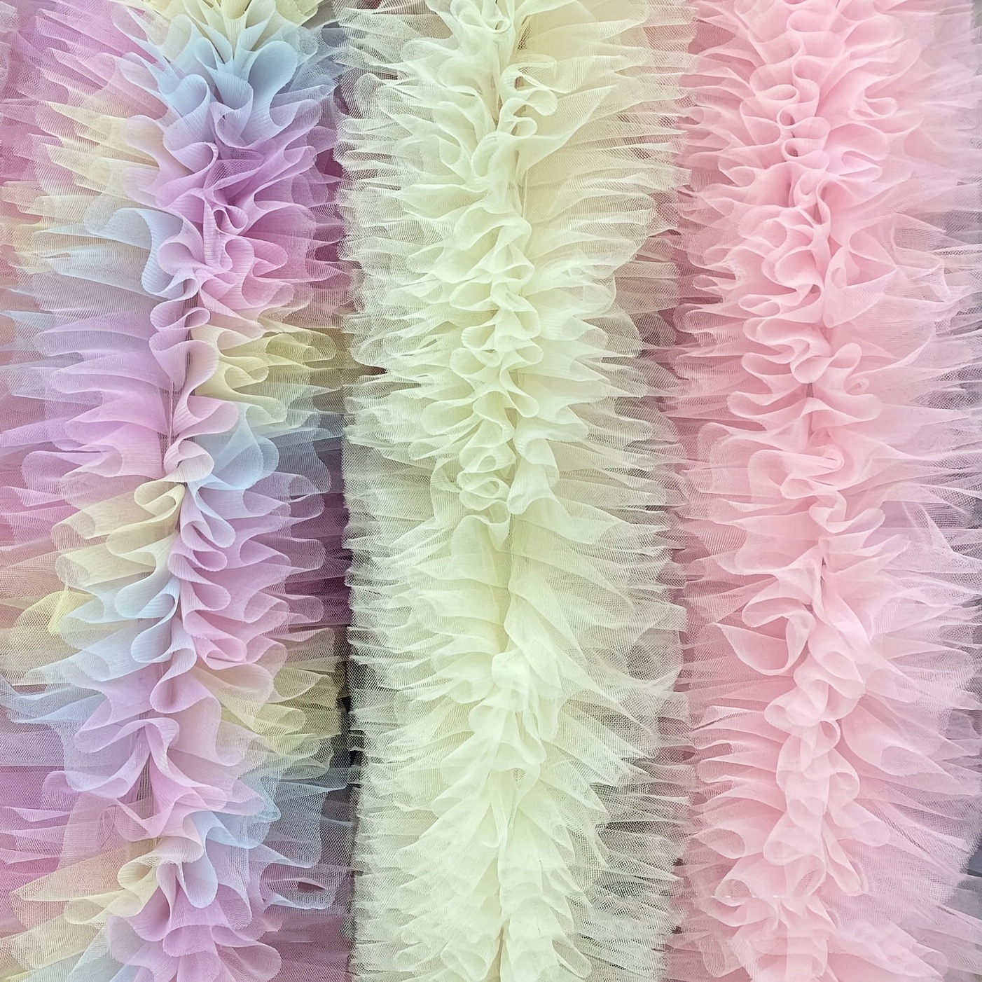 

Jupon en Tulle à Dentelle Colorée - 1 Yard de Tissu en pour Couture DIY & Accessoires Vestimentaires, Disponible en Multicolore//Rose