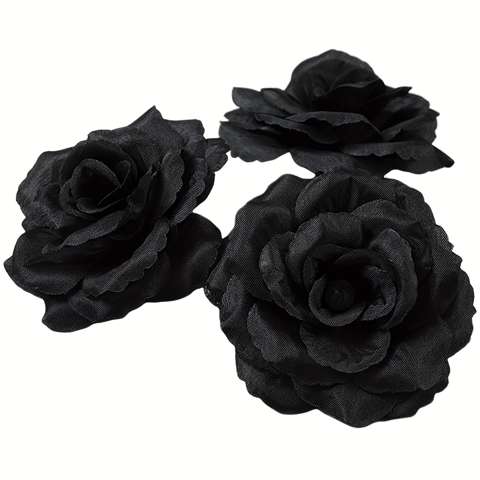 10pcs Fake Rose Heads Realistic Looking Durable Fake Flowers For Wedding Birthday Party Decor, Christmas Decor, Halloween Decor