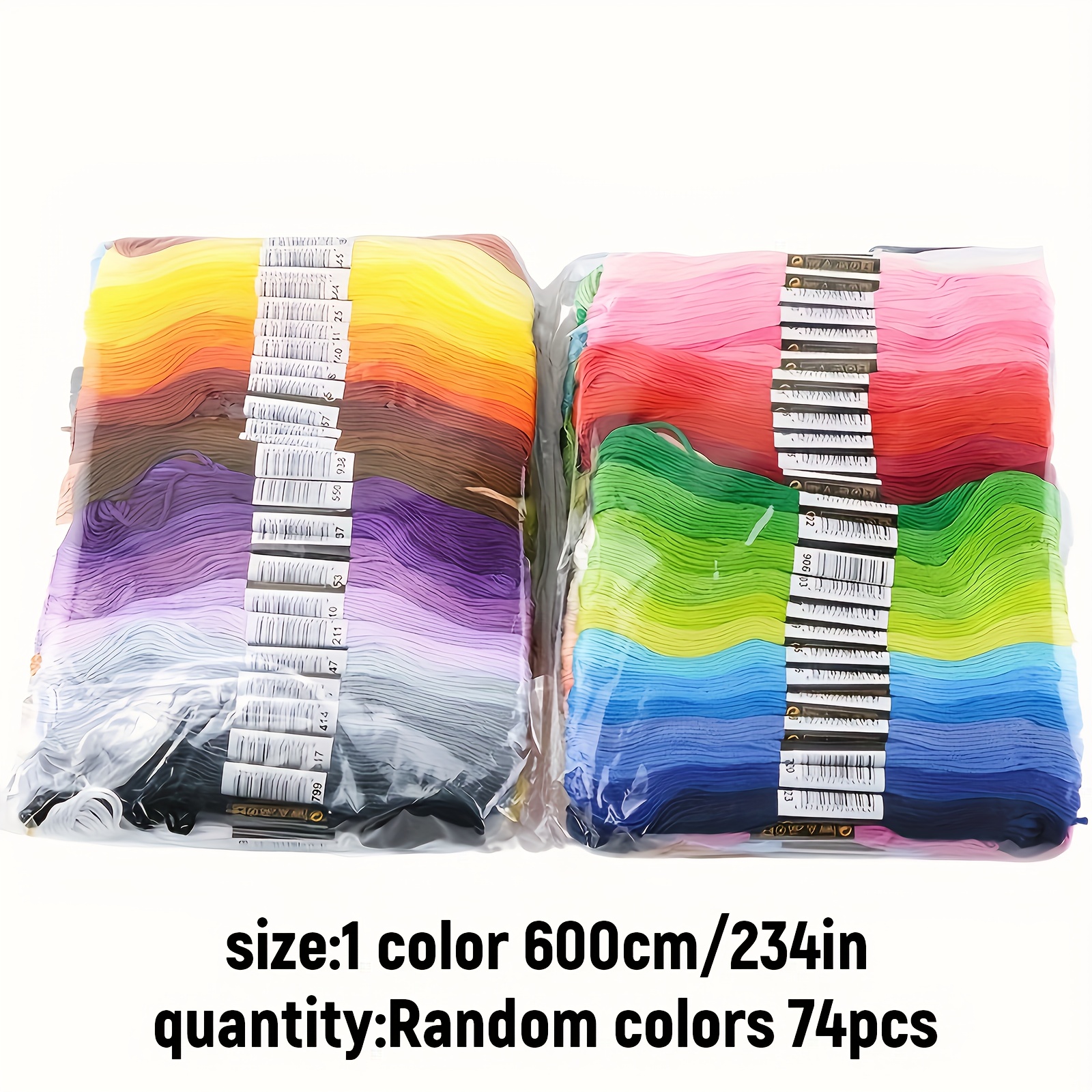E-shop 48/74 Farben 0.5mm Chinesisches Knotenseil - Nicht-Elastische Zufällig Gemischte Leuchtende Töne für Handgemachte Armbandweberei,