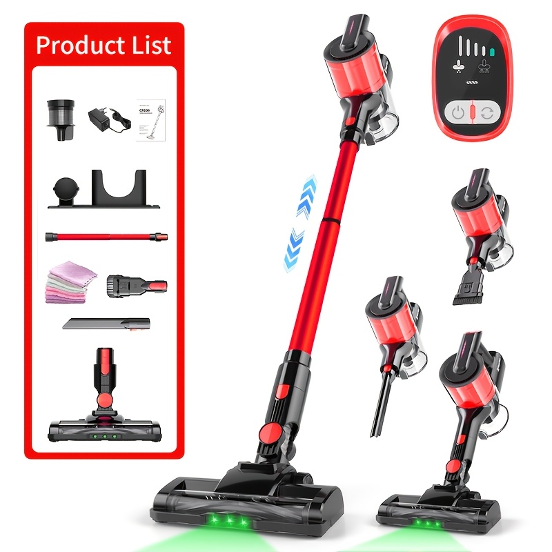 Image of Cordless Vacuum Cleaner For Home Use/ 65kp High Handheld Vacuum Cleaner/ Led Display, Upright Design/ 40- / Suitable For Cleaning Hardwood Floors/carpets/pet Hair/and Car . For .