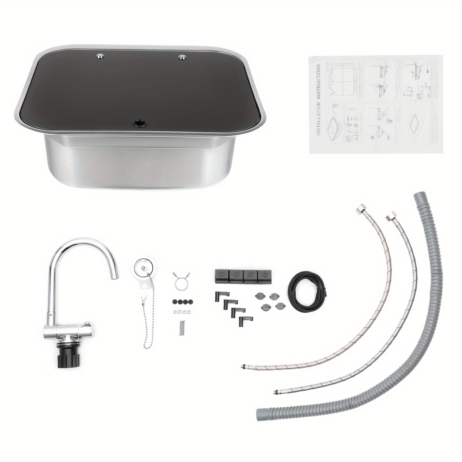 rv camping waschbecken set wasserhahn waschbecken