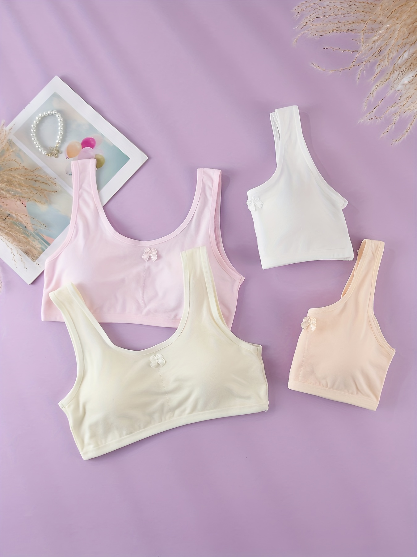 Girl's Training Bra, Breathable Sports Bra, Comfy Underwear For Kids 10-14  Years Old - Temu New Zealand