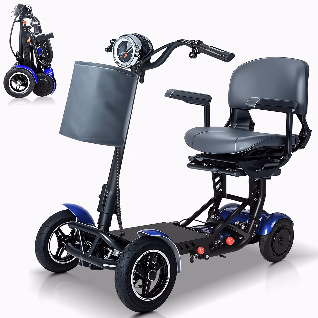electric folding scooter 500w 11mph 36v15.6ah range 330lbs load capacity mobility scooter with basket Product details 6