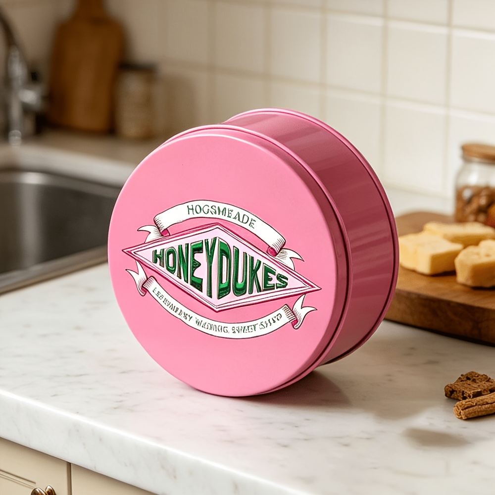 TEMU Honig- Süßigkeiten- Keks-Aufbewahrungsdose aus Blech, rote Aufbewahrungsbox, Schreibtisch-Aufbewahrungsbox, das perfekte Geschenk für -Fans, mit