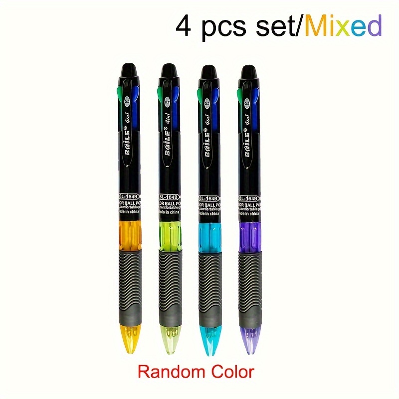 Bolígrafos De 4 Colores En 1, Bolígrafo Multicolor Con Tintas Surtidas Boligrafos De Colores 4 En 1 De 0 7 Para Diario Y Organizacion 3 Unidades 12 Colores De Tinta