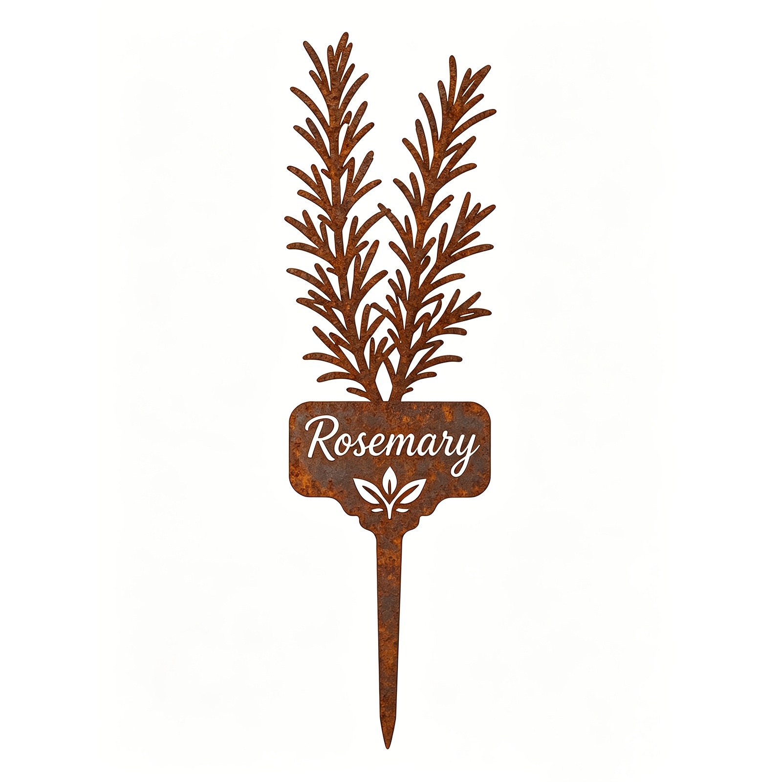TEMU 【2d Flat】 [2d Flat] Retro Rusty Iron Plant Insert Card Thyme Rosemary Sign Distressed Garden Courtyard Decoration Insert Card, Decorative