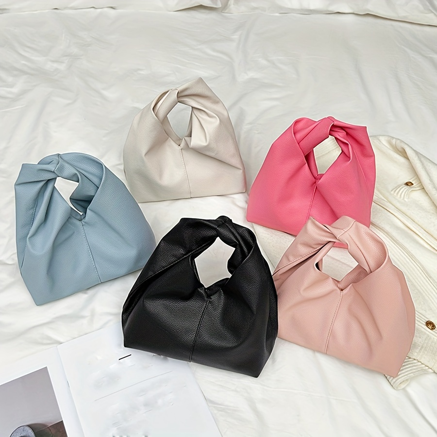 

[popular ] Fashion Niche Design Dumpling Pleated Ladies Bag Gentle Personality Korean Version Solid Color High-end Guangzhou Bag Commuter Handbag Handbag