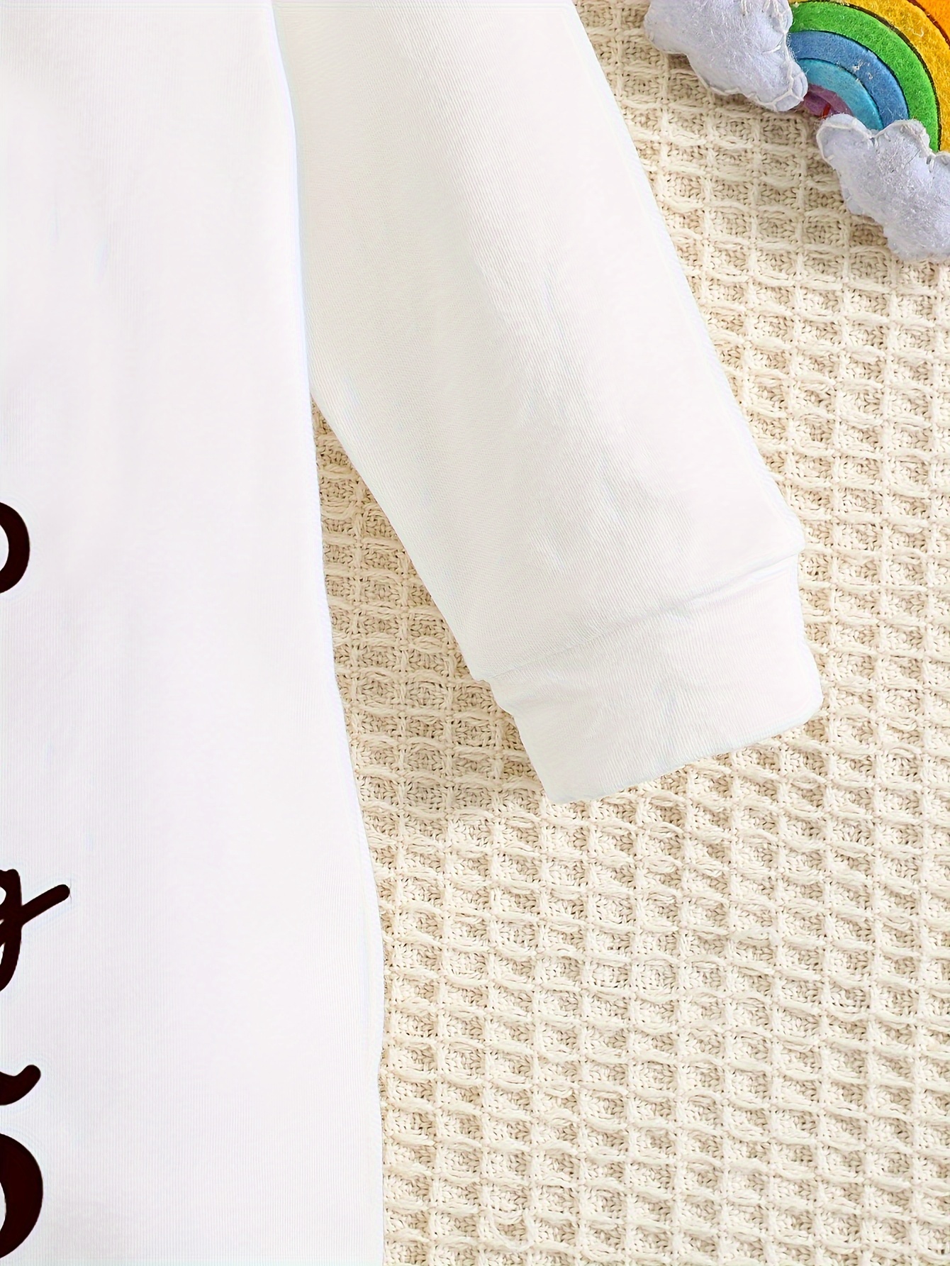 Baby's I LOVE MOM & DAD Print Long Sleeve Romper, Toddler & Infant Girl's Outdoor Clothes